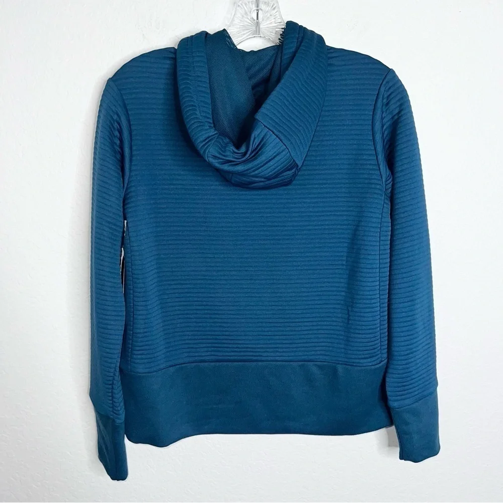 Nike Hoodie Women XS Sweater Teal Hooded Athletic Running Pullover Dri Fit B11